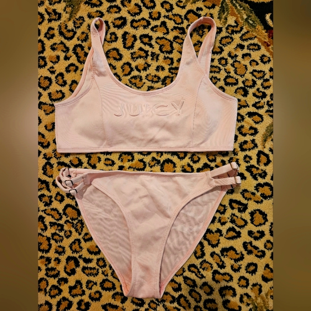 Juicy Couture Light Pink Swimwear Set, Sz M